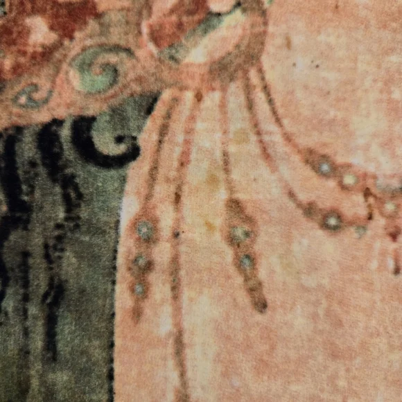 Vivienne Tam Vintage 90s Cotton Velvet Buddha Asian Midi Skirt - Picture 8 of 14